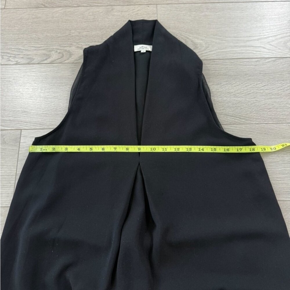 Aritzia Wilfred Black Mini Sleeveless V-neck Dress - Picture 10 of 11